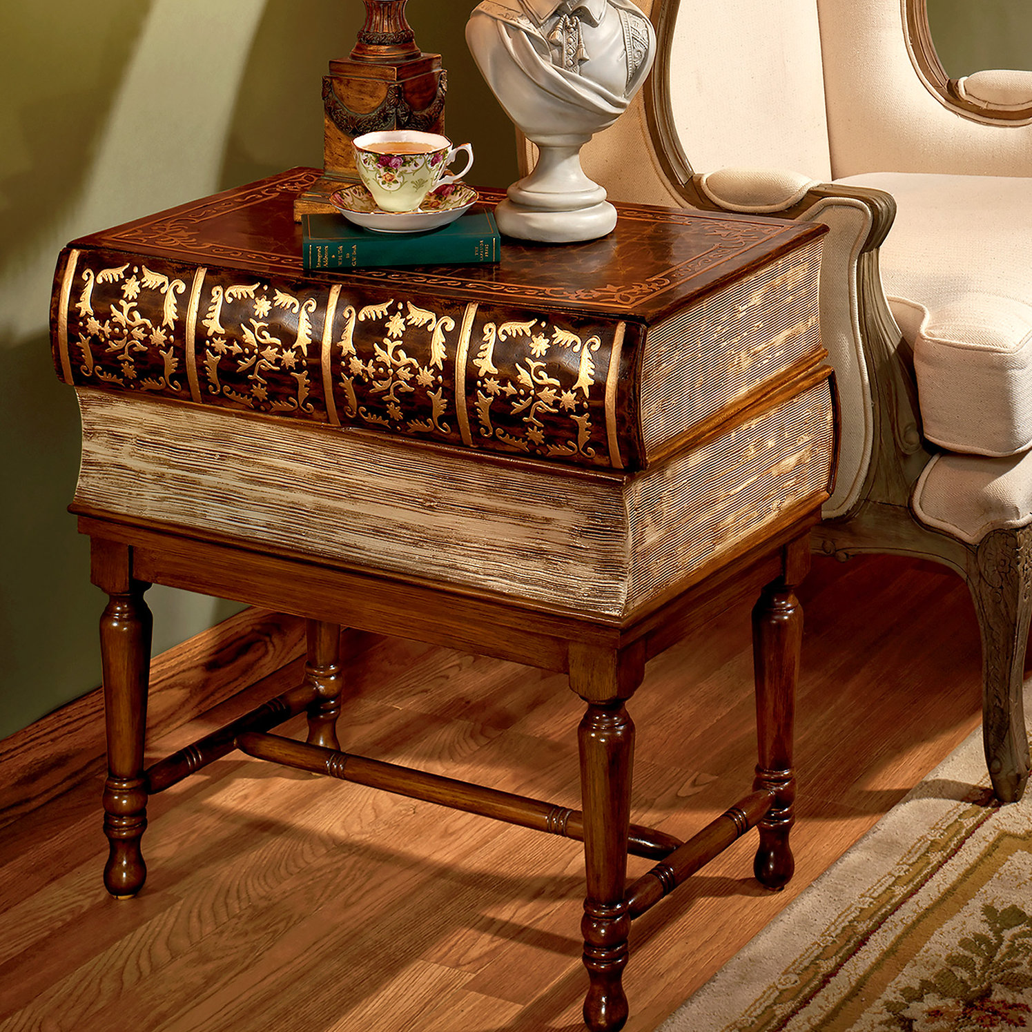 Design Toscano Stacked Books of Shakespeare Wooden Book Side Table Wayfair